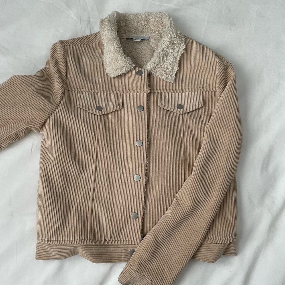 Sherpa lined corduroy jacket